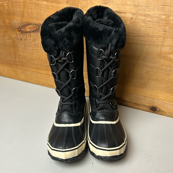 PREOWNED Women’s Tall JBU Winter Boot Snowy Black Cozy Insole - Picture 2 of 6
